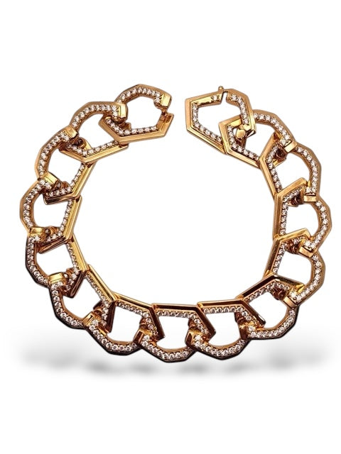18K Gold Bracelet with 3.54 Carats of Natural Diamonds