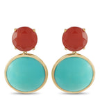 IPPOLITA 18K Yellow Gold Turquoise and Carnelian Earrings