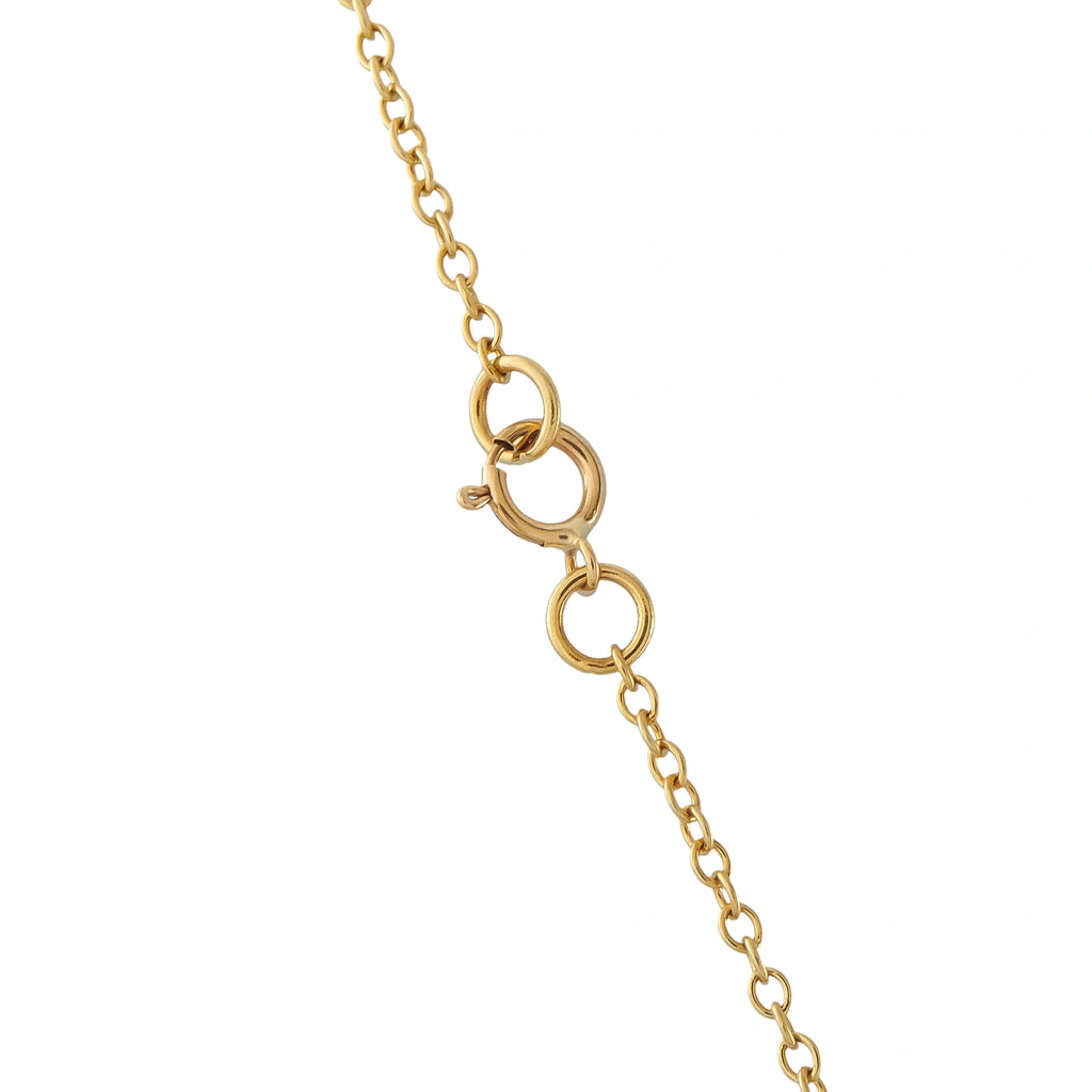 18K yellow gold chain with oval links and spring-ring clasp