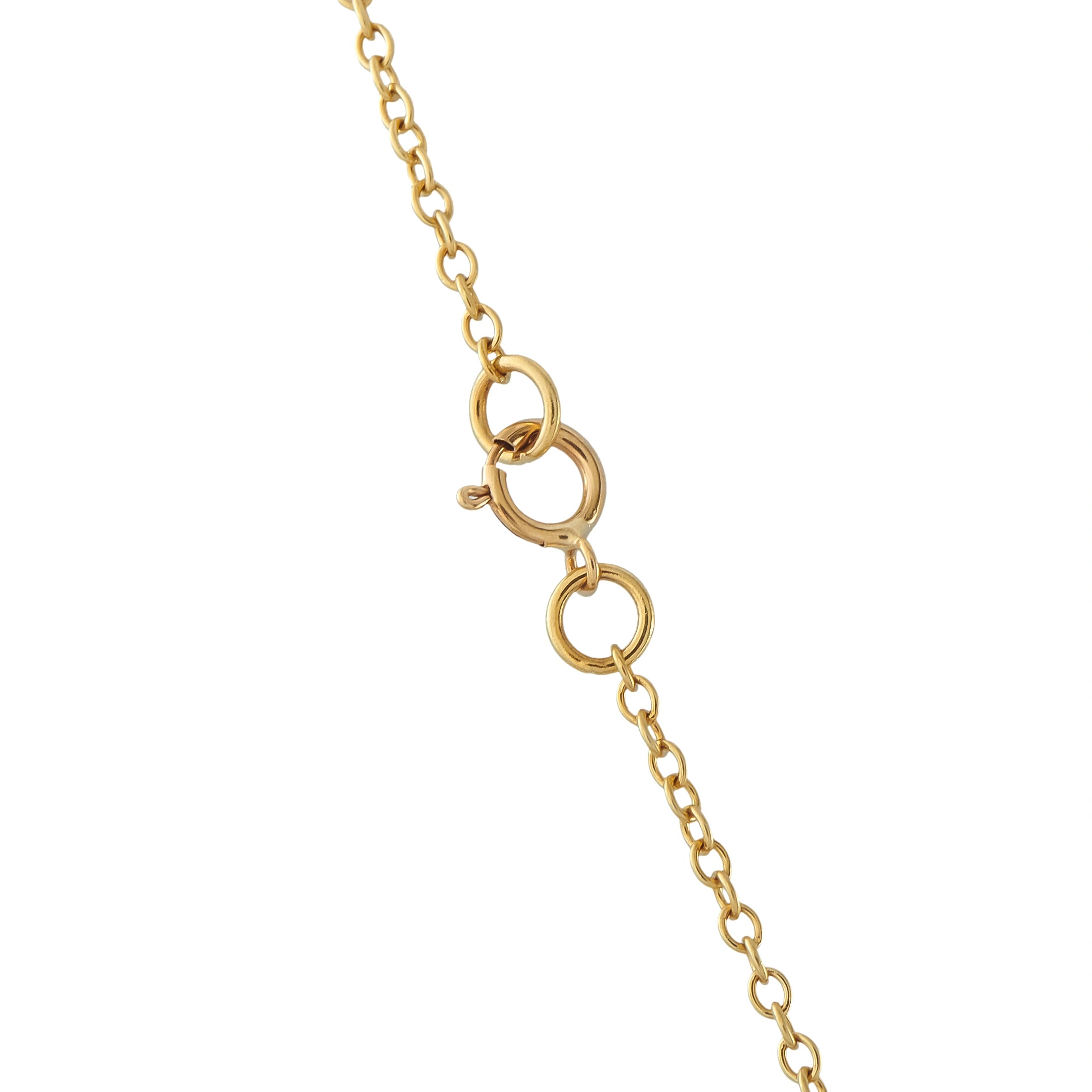 18K yellow gold chain with oval links and spring-ring clasp