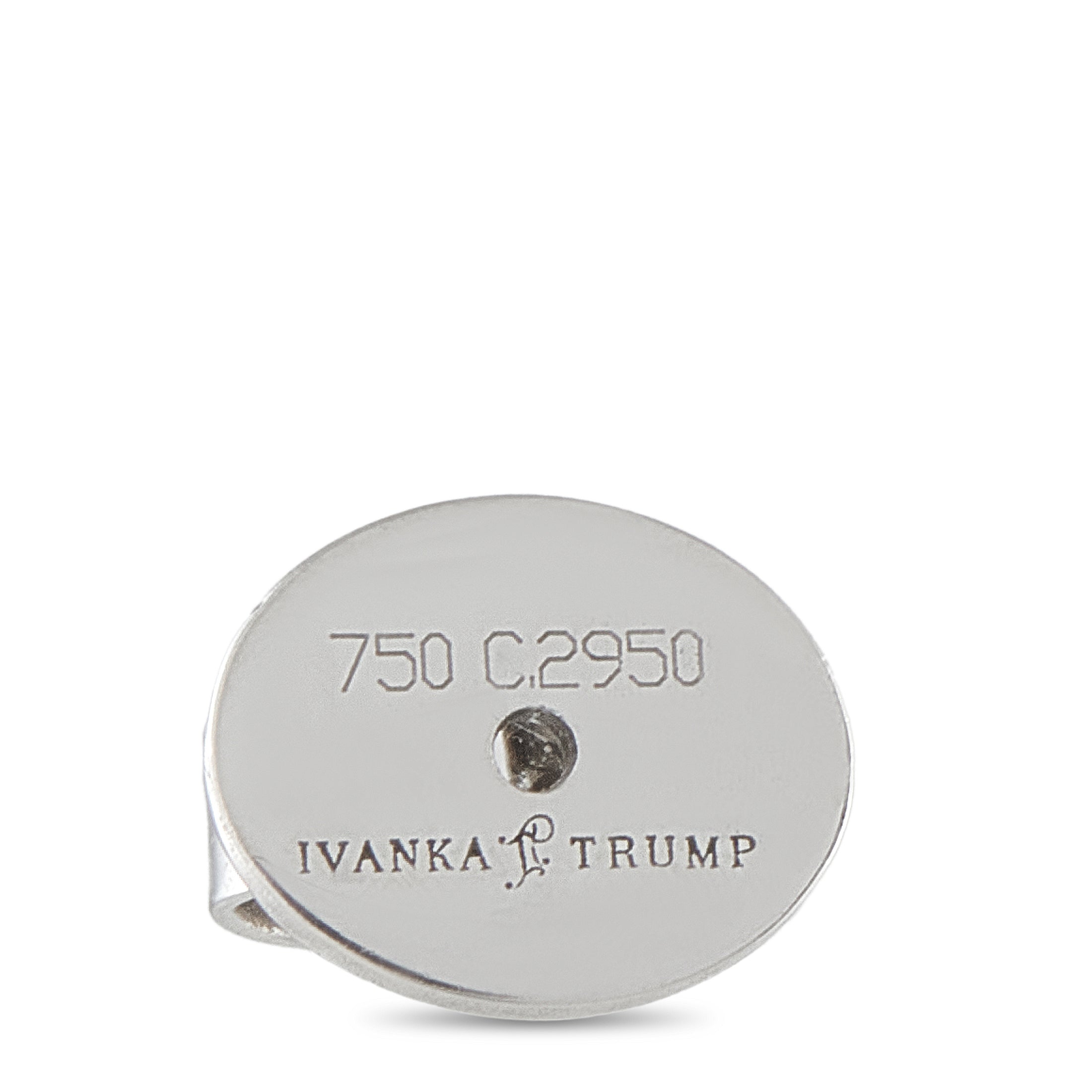 Ivanka Trump 18K White Gold 3.85ct Diamond and Enamel Drop Earrings
