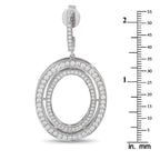 Ivanka Trump 18K White Gold 3.85ct Diamond and Enamel Drop Earrings