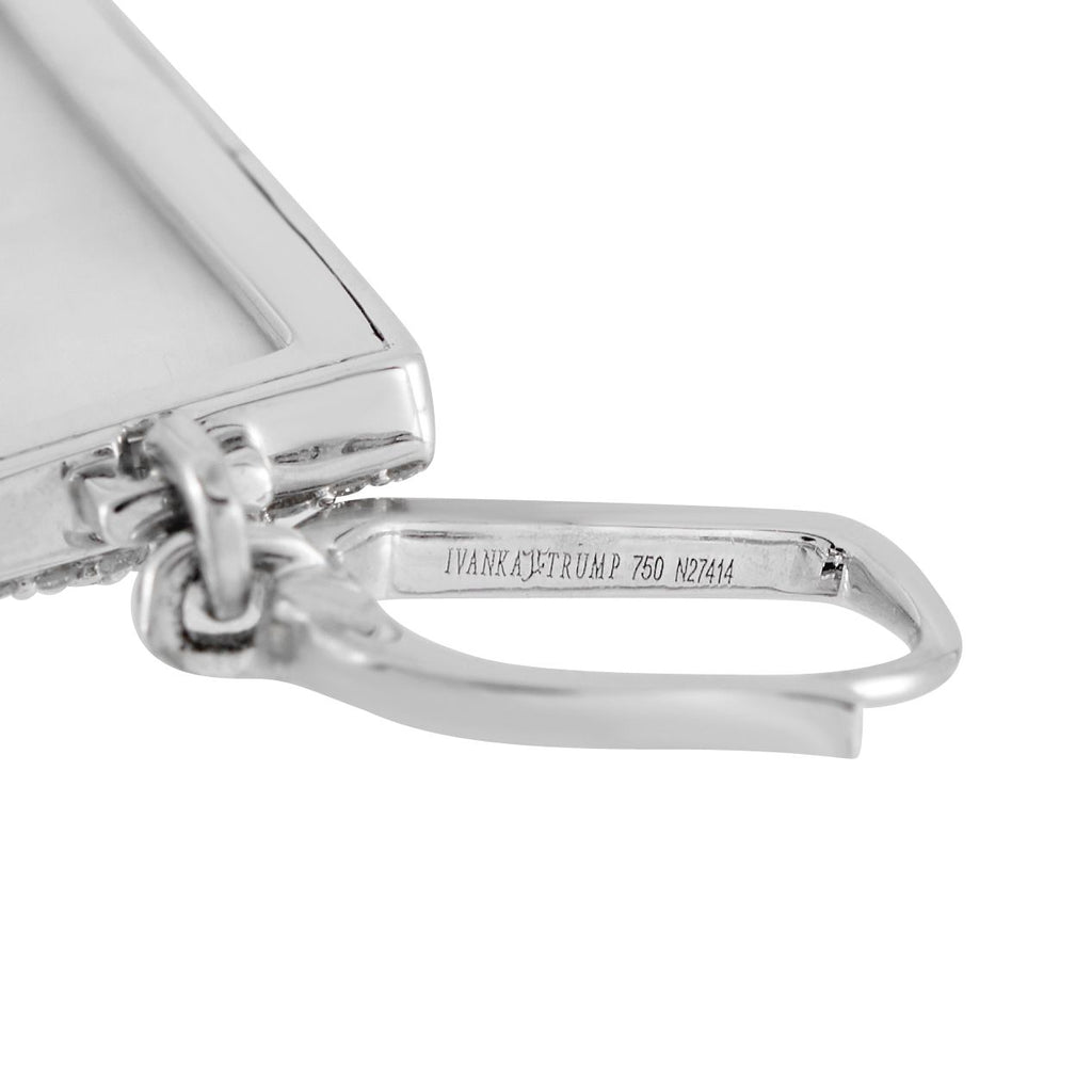 Ivanka Trump18K White Gold 0.21ct Diamond, Mother of Pearl, and Quartz Earrings