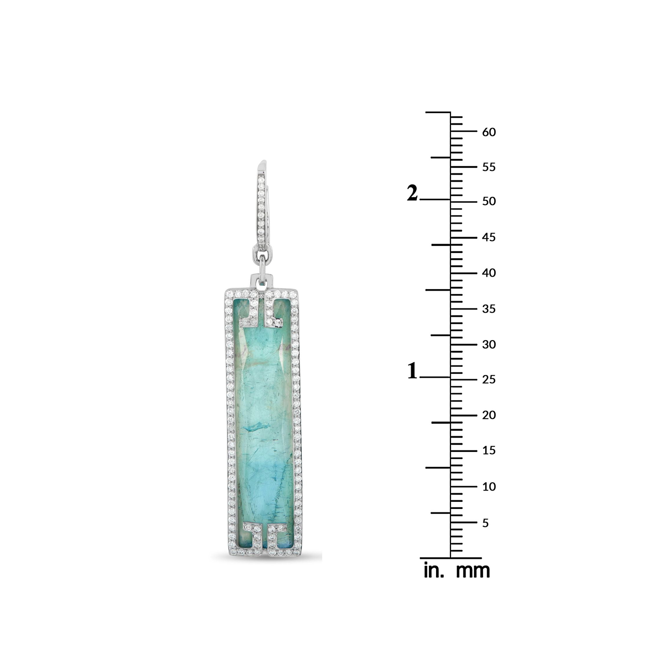 Ivanka Trump18K White Gold 0.21ct Diamond, Mother of Pearl, and Quartz Earrings