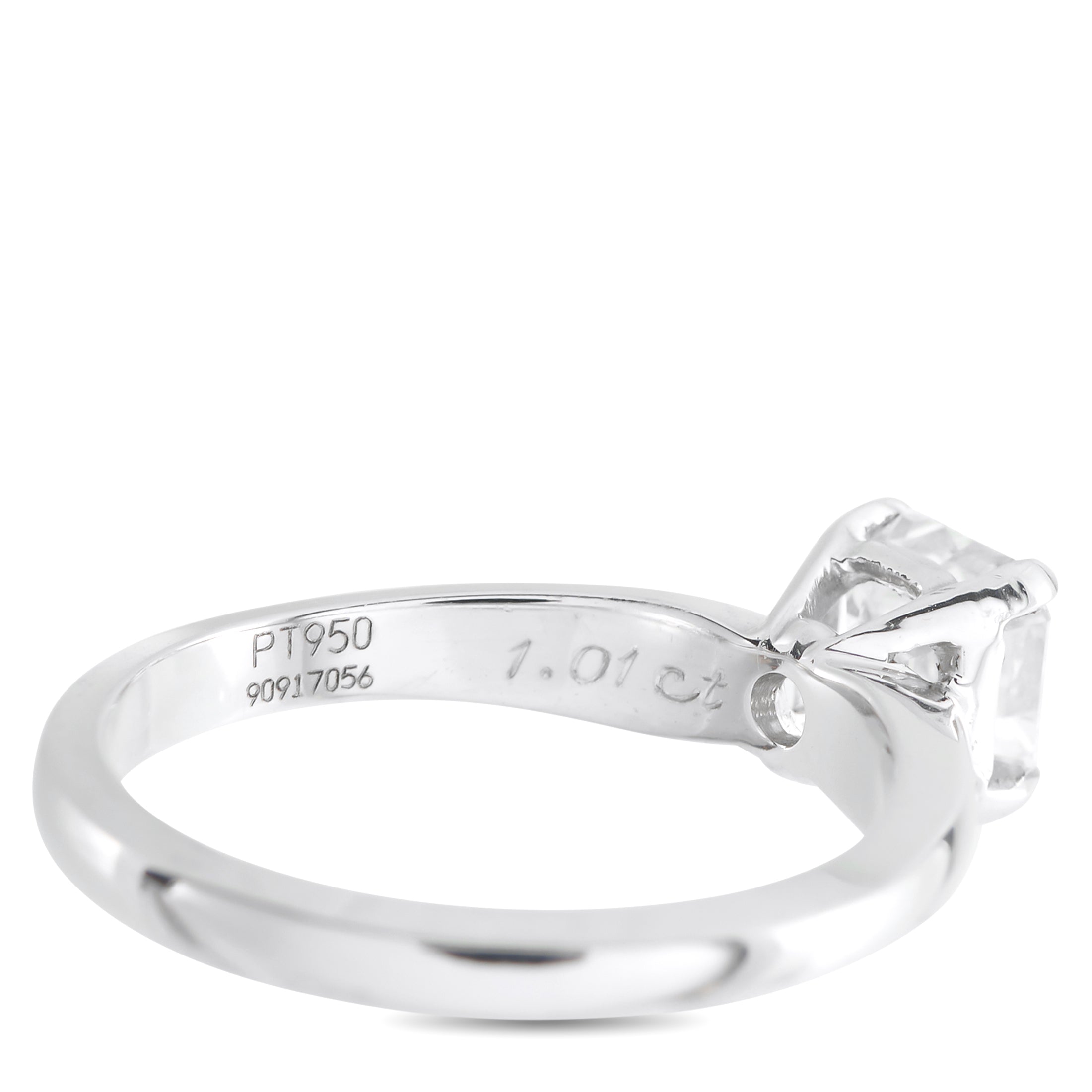 JACOB & CO Jacob & Co Platinum 1.01ct Diamond Solitaire Engagement Ring