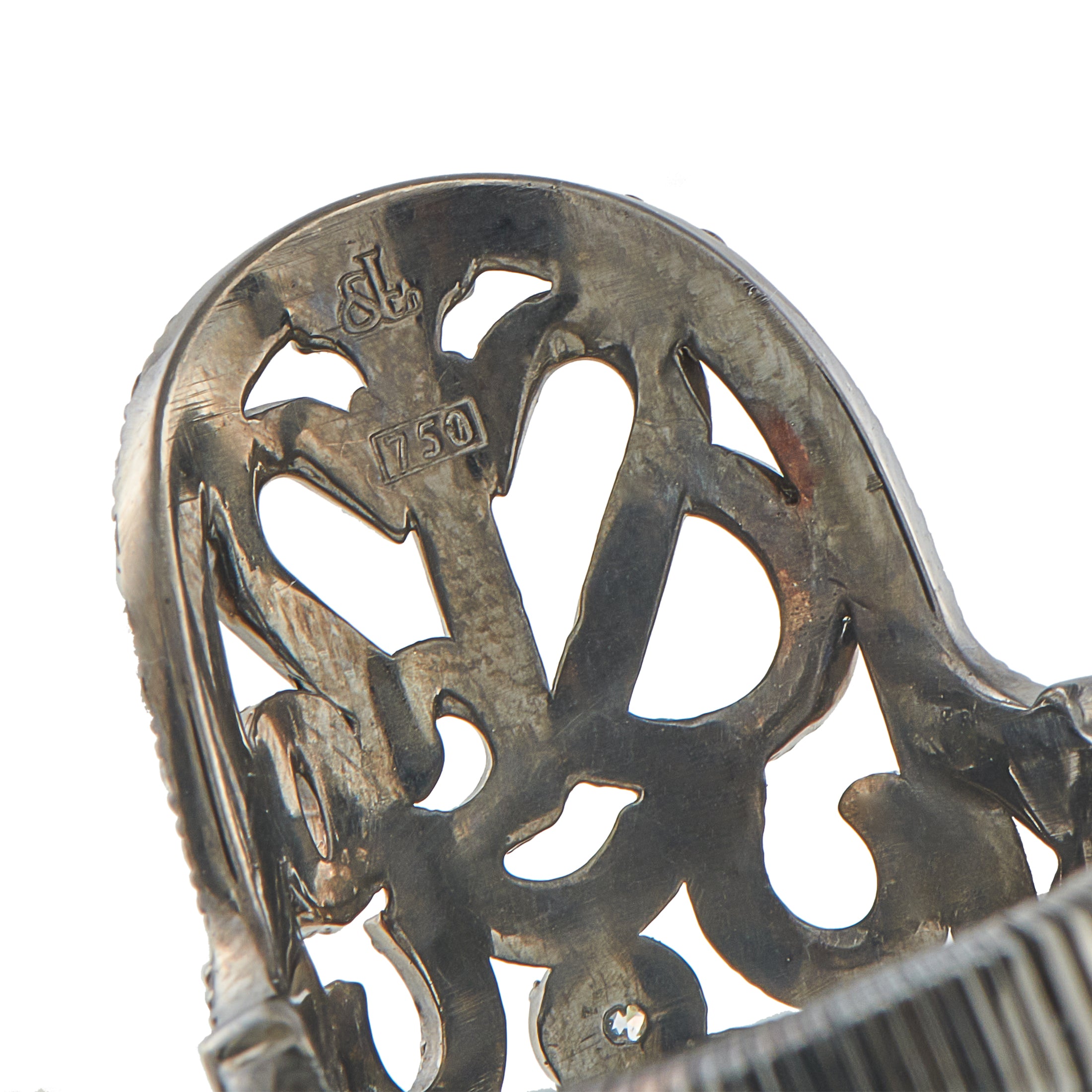 Jacob & Co 18K White Gold 4.05ct Diamond Shield Ring