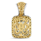 John Hardy 18K White and Yellow Gold 4.0ct Aquamarine Pendant