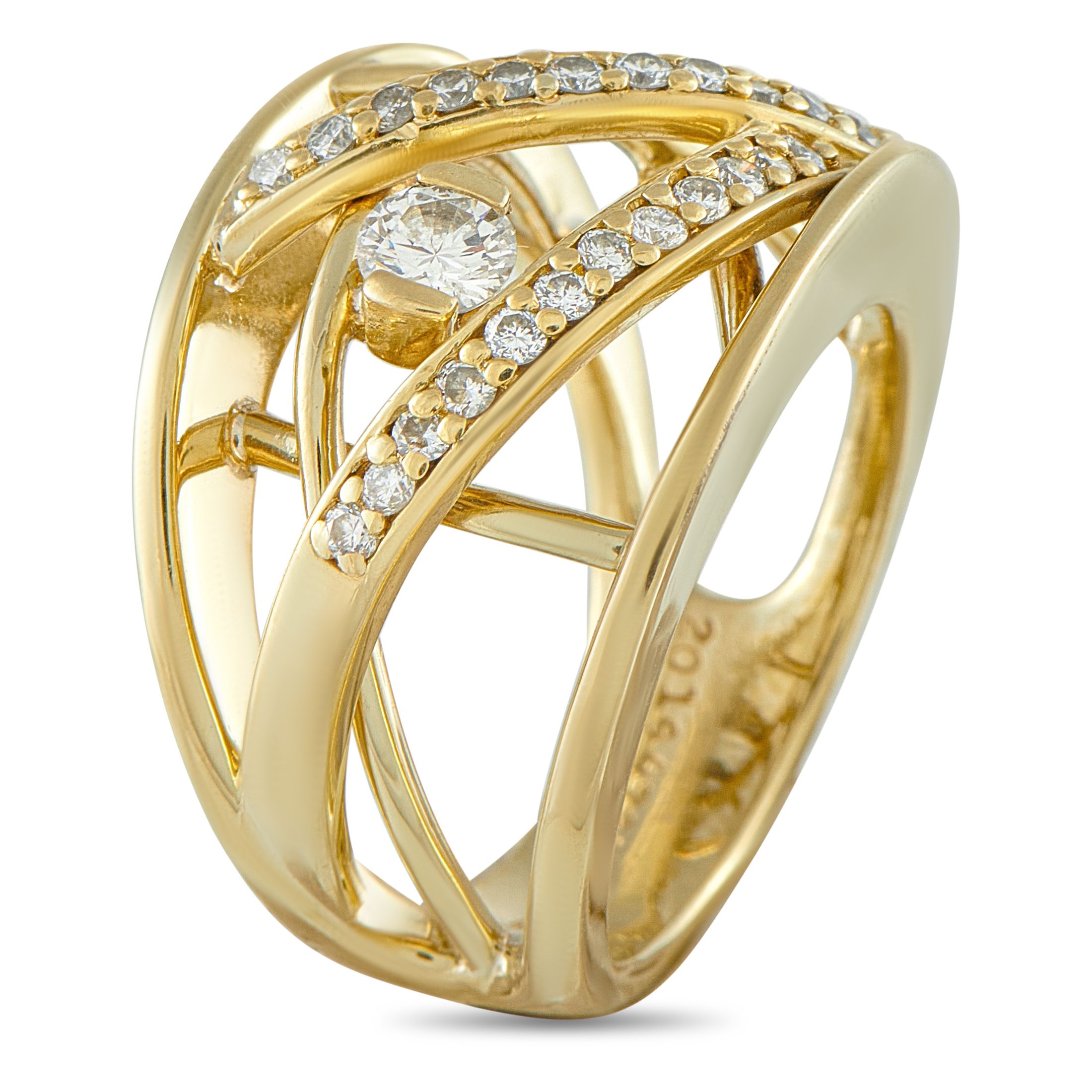 Jose Hess18K Yellow Gold 0.64ct Diamond Ring