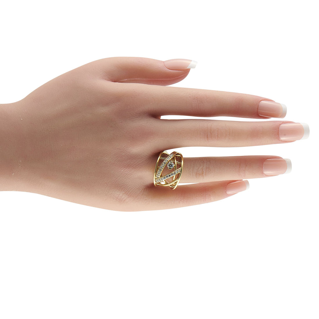 Jose Hess18K Yellow Gold 0.64ct Diamond Ring