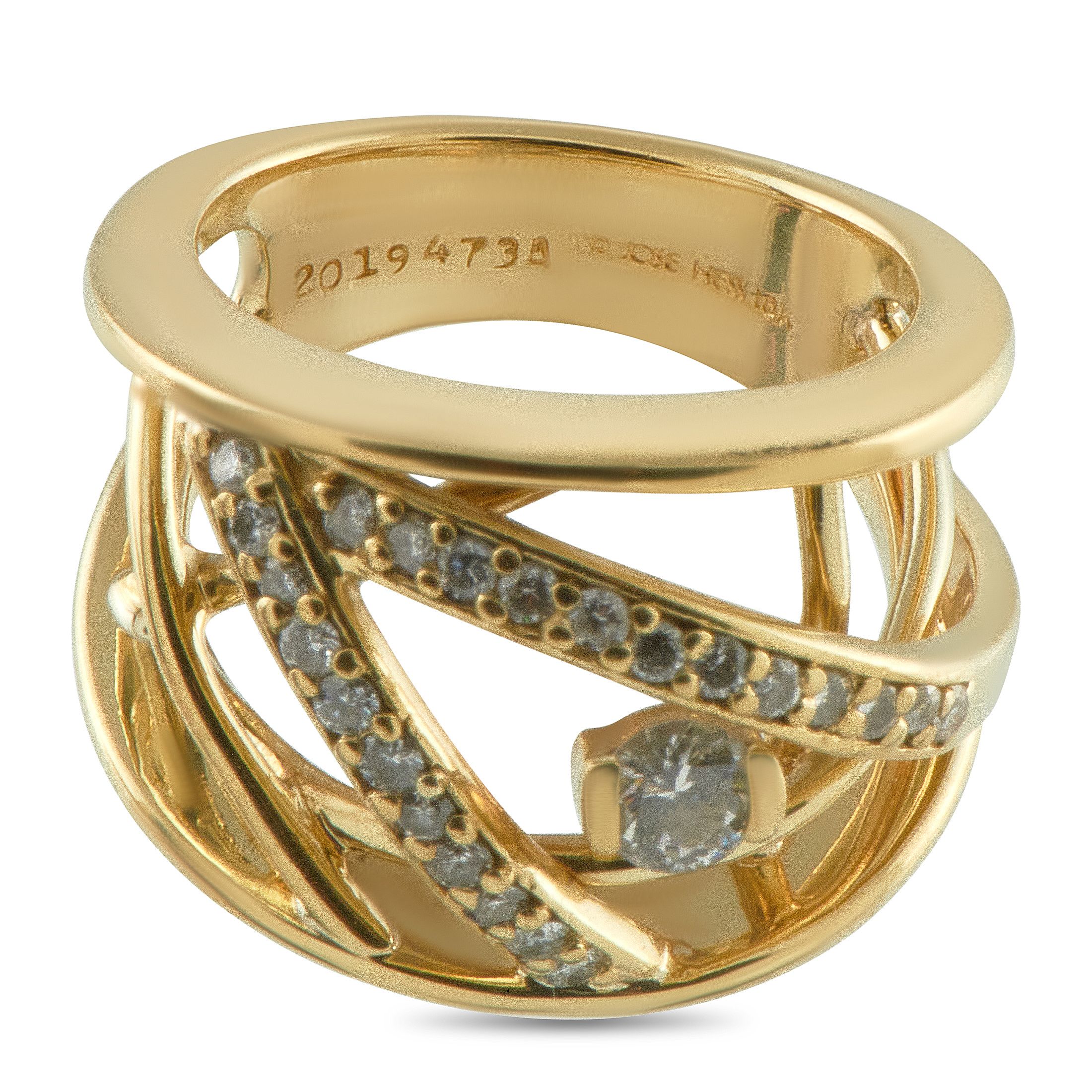 Jose Hess18K Yellow Gold 0.64ct Diamond Ring