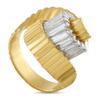 Jose Hess 18K Yellow Gold 1.65ct Diamond Swirl Ring