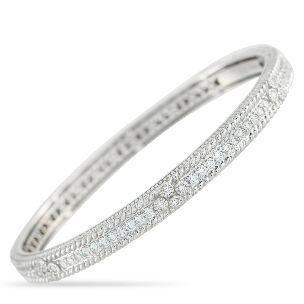 Judith Ripka 18K White Gold 1.25ct Diamond Bracelet – This luxurious Judith Ripka bracelet will make any ensemble more impres