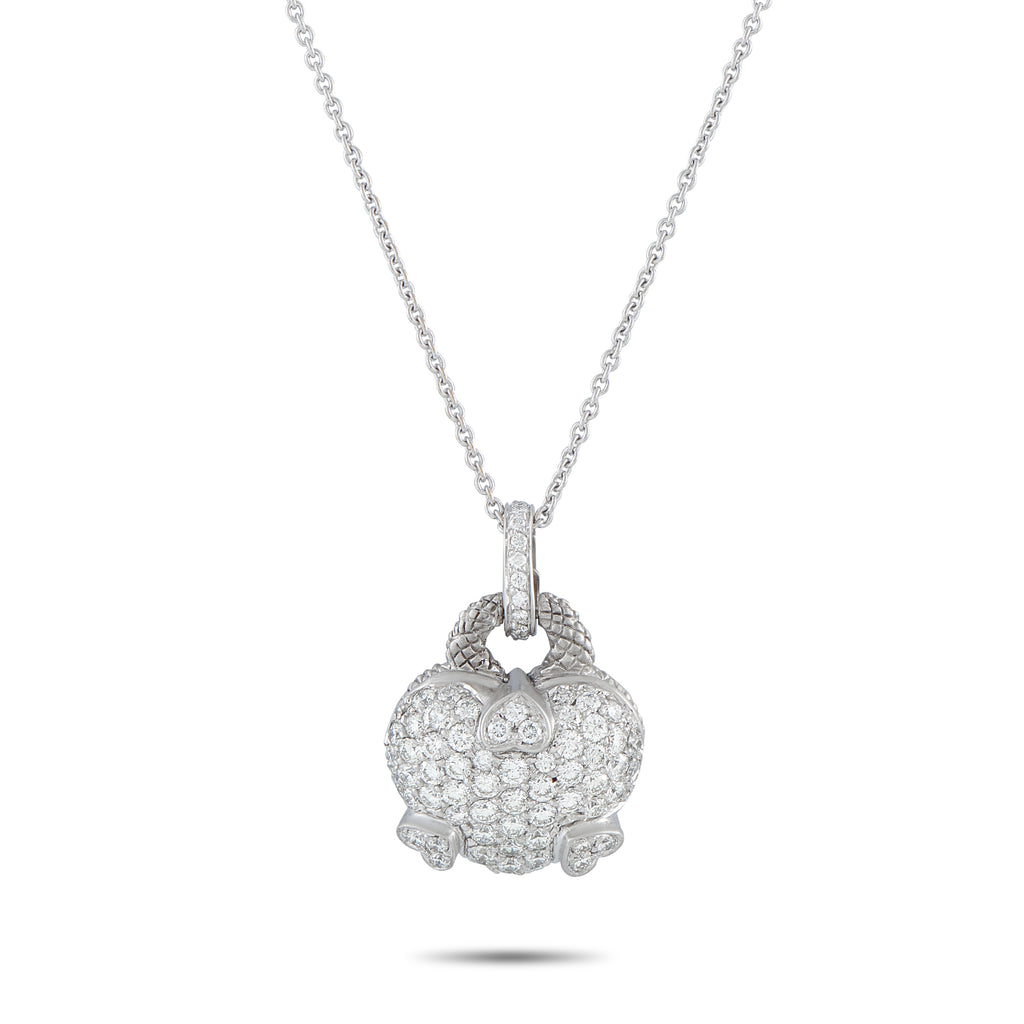 Judith Ripka 18K White Gold 2.50ct Diamond Pendant