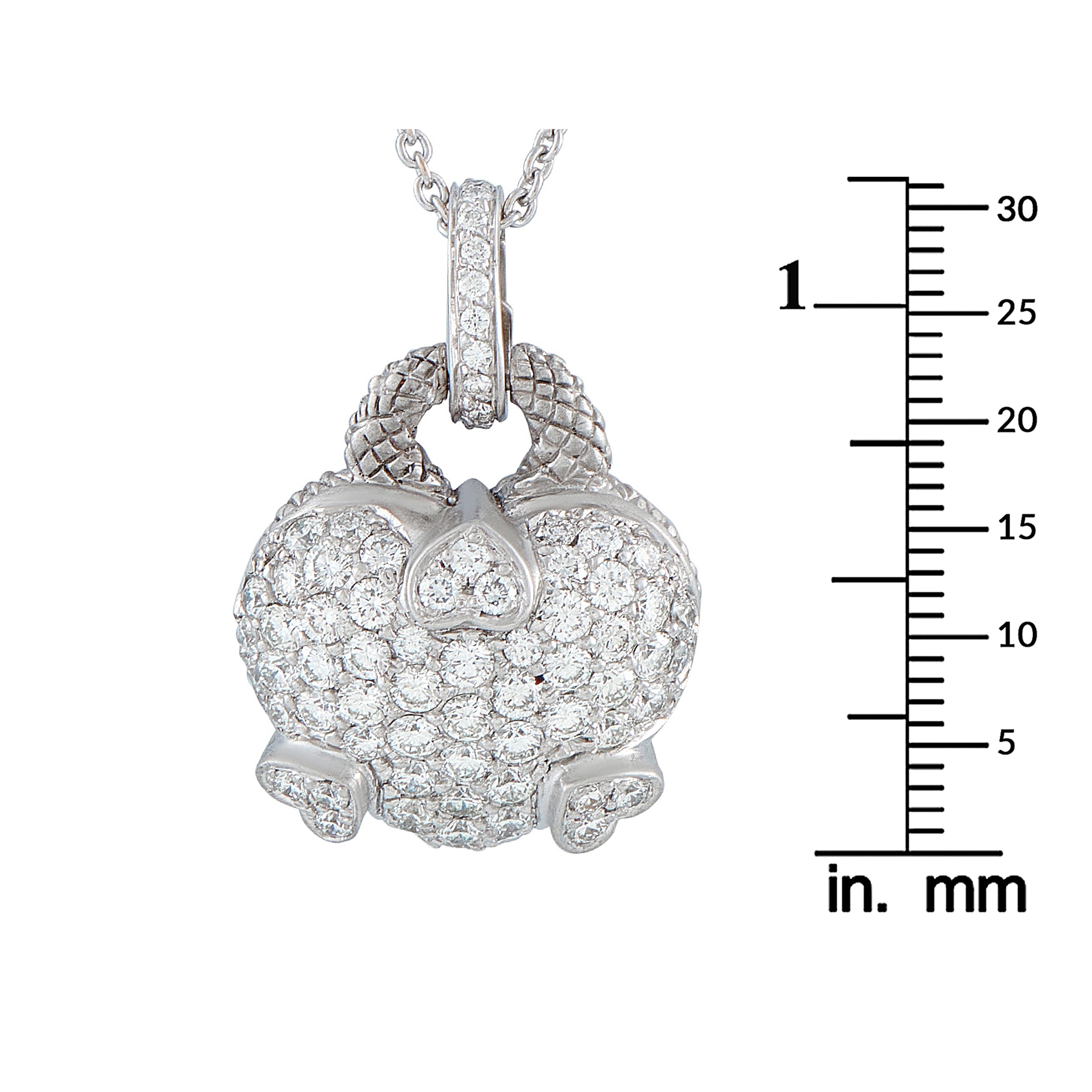 Judith Ripka 18K White Gold 2.50ct Diamond Pendant