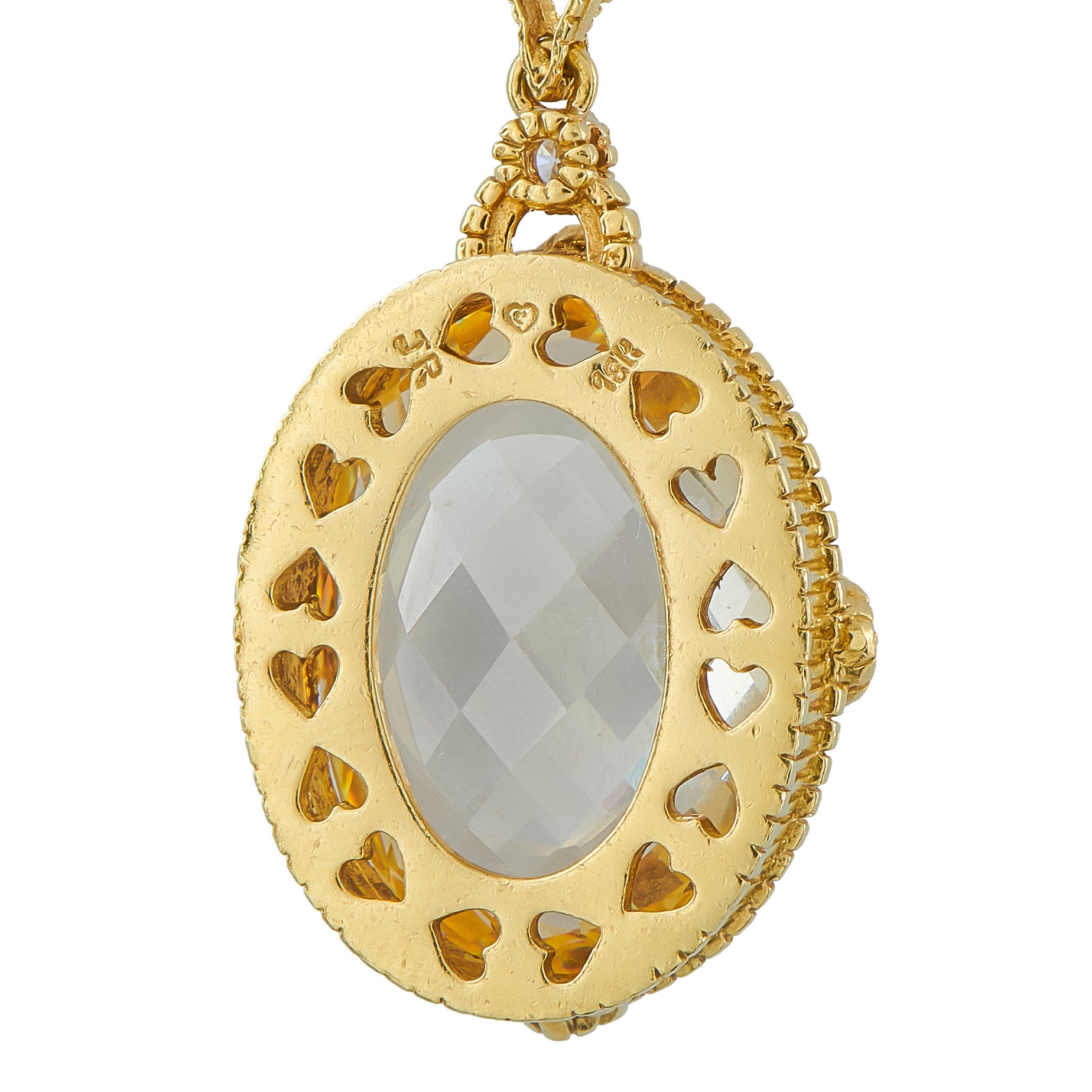 JUDITH RIPKA 18K Yellow Gold 0.75ct Diamond and Citrine Necklace