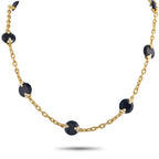 JUDITH RIPKA 18K Yellow Gold 1.05ct Diamond and Onyx Necklace