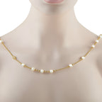 JUDITH RIPKA 18K Yellow Gold 0.15ct Diamond and Pearl Necklace
