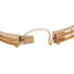 14K yellow gold diamond bracelet clasp with hinged latch and chain extender
