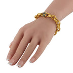 Konstantino Callas 18K Yellow Gold 0.48ct Black Diamond and Ruby Bracelet