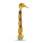 Konstantino Callas 18K Yellow Gold Black Diamond and Topaz Earrings