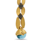 Konstantino Callas 18K Yellow Gold Black Diamond and Topaz Earrings