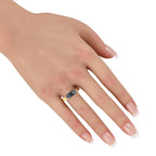Konstantino 18K Yellow Gold Black Diamond and Topaz Ring