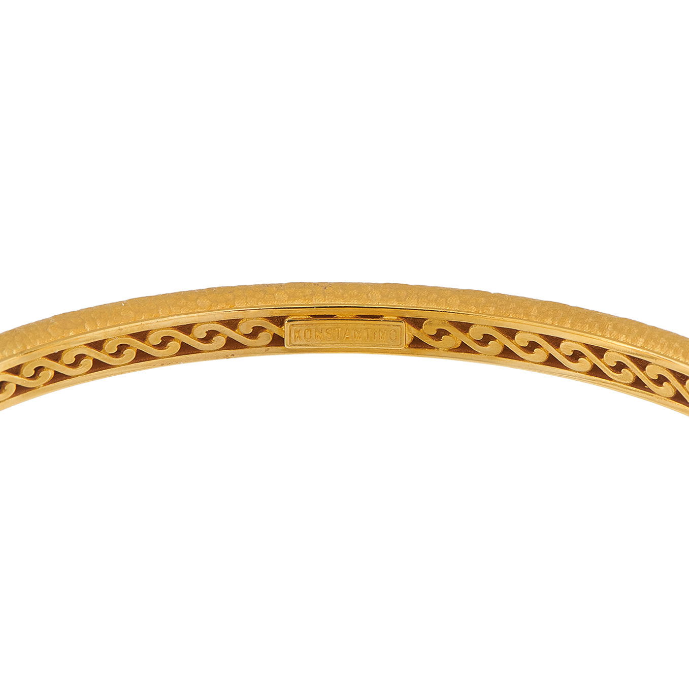 Konstantino 18K Yellow Gold Black Diamond and Tourmaline Bangle