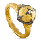 Konstantino 18K Yellow Gold Diamond and Ruby Ring