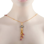 Konstantino 18K Yellow Gold Tahitian Pearl and Tourmaline Necklace