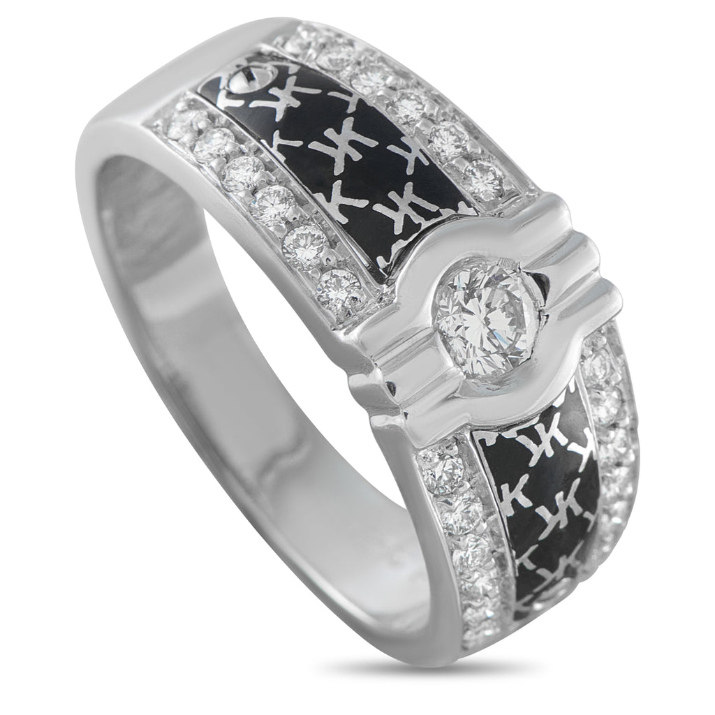 KORLOFF 18K White Gold 0.50ct Diamond Ring
