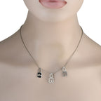 La Nouvelle Bague18K White Gold 0.33ct Diamond Charm Necklace