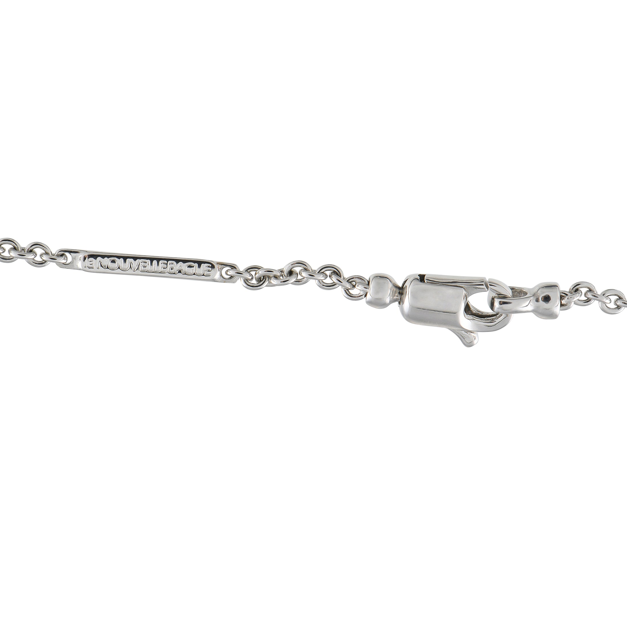 La Nouvelle Bague18K White Gold 0.33ct Diamond Charm Necklace
