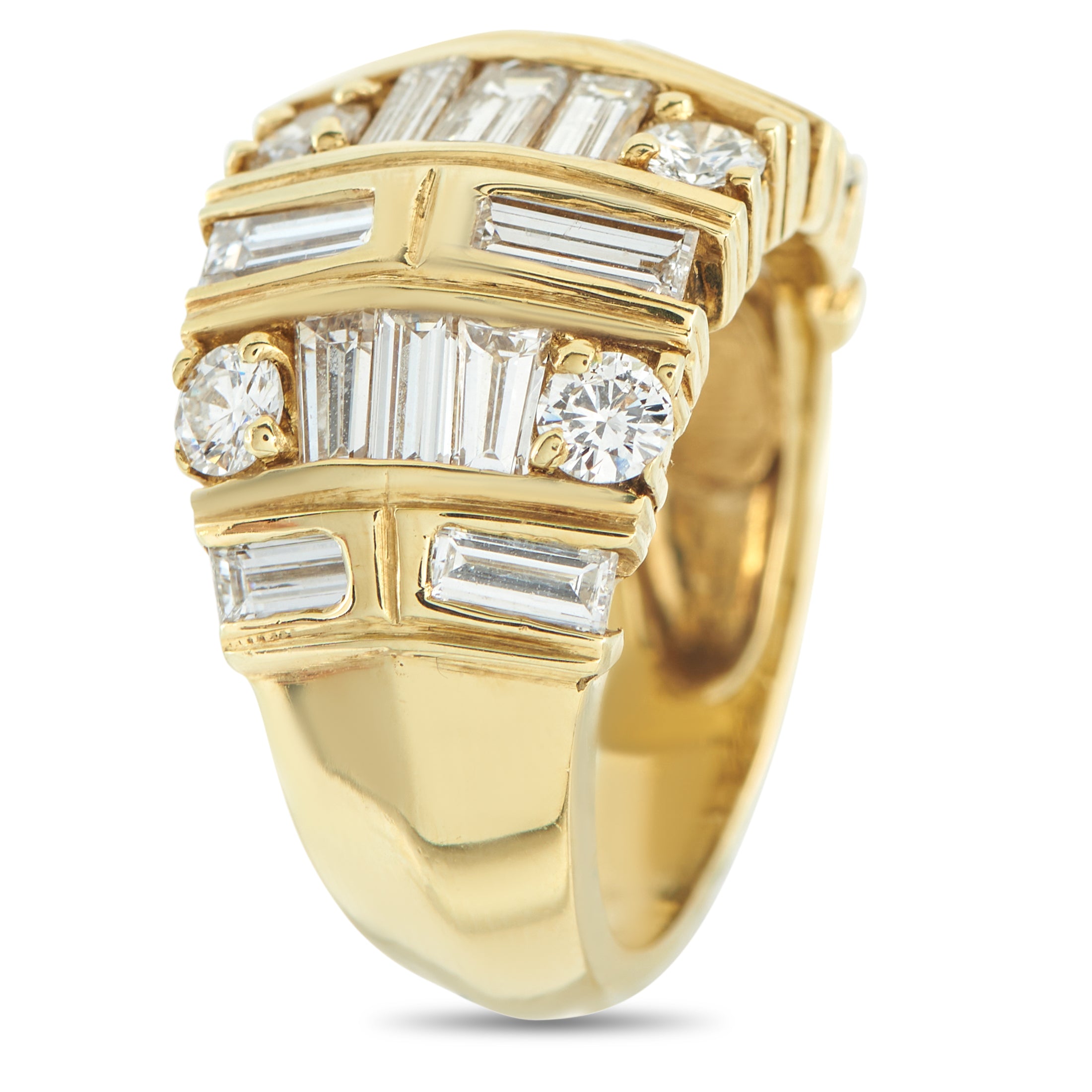 La Triomphe18K Yellow Gold 3.33ct Diamond Ring