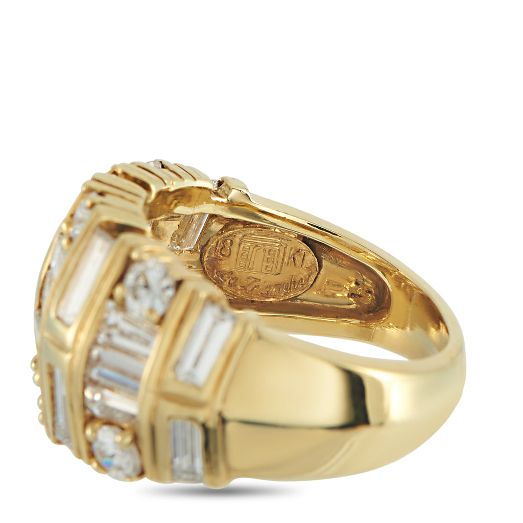 LA Triomphe 18K Yellow Gold 3.33ct Diamond Ring