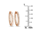 Exclusive 14K Rose Gold 1.0ct Diamond Inside-Out Hoop Earrings