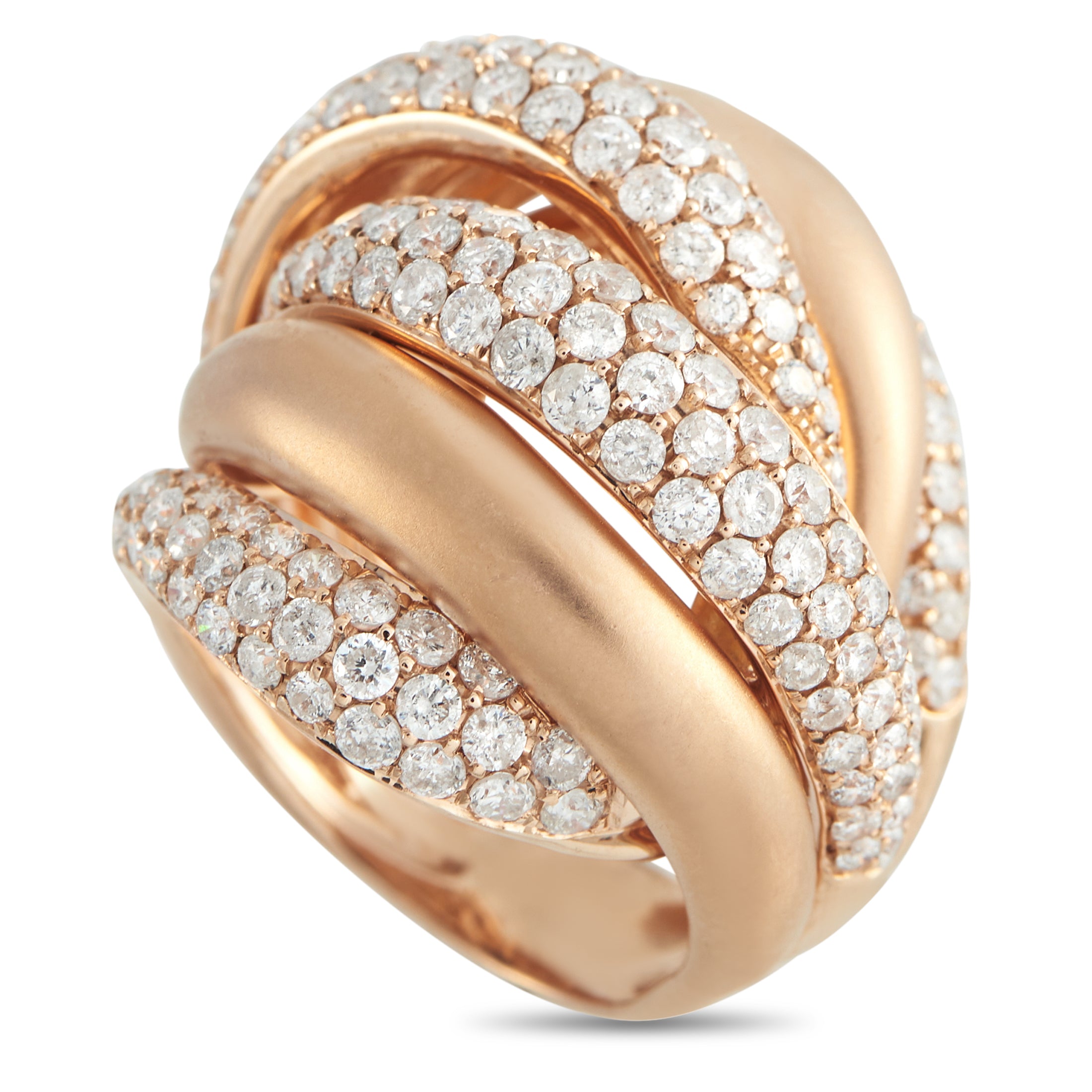 14K Rose Gold 3.25ct Diamond Ring