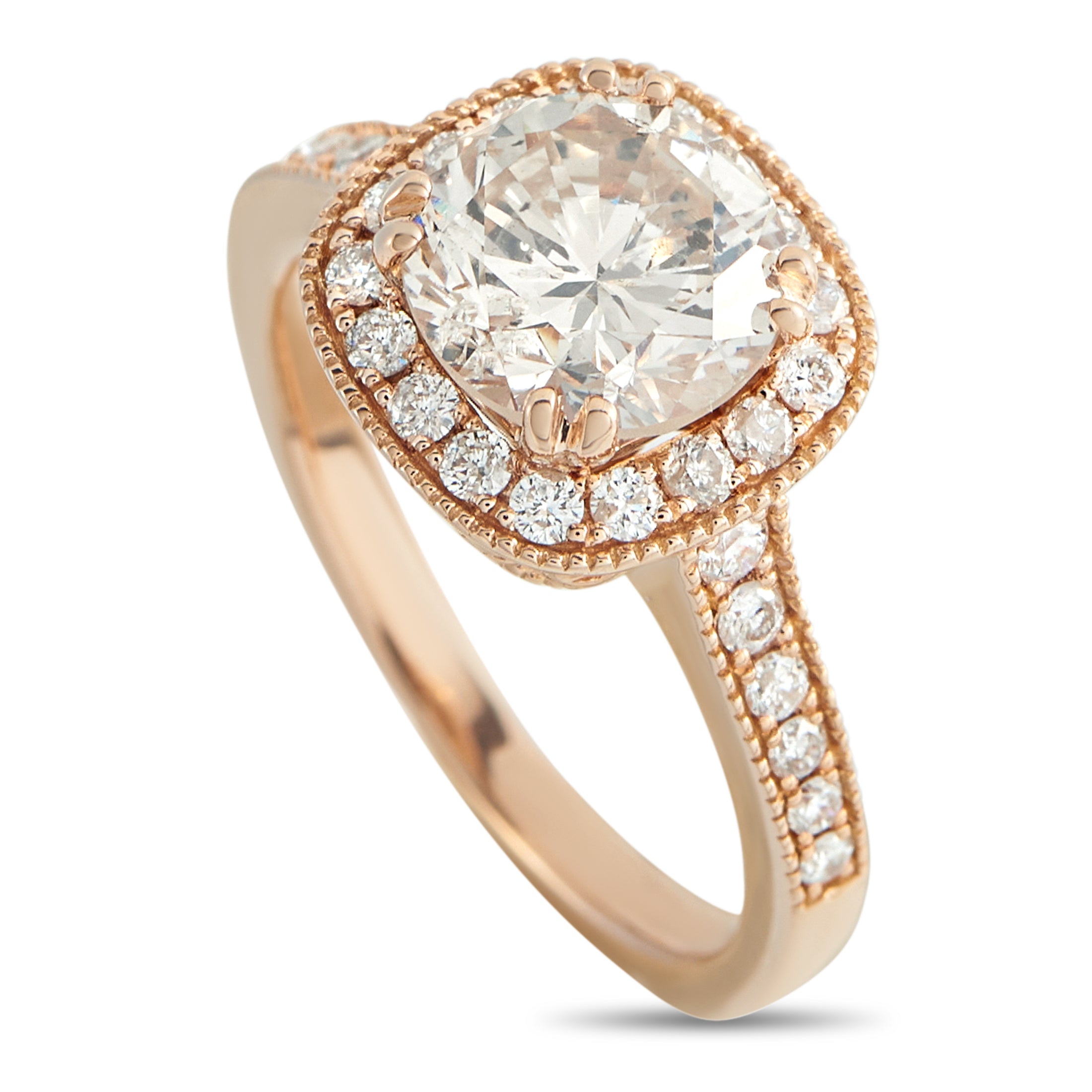 14K Rose Gold 2.28ct Diamond Ring