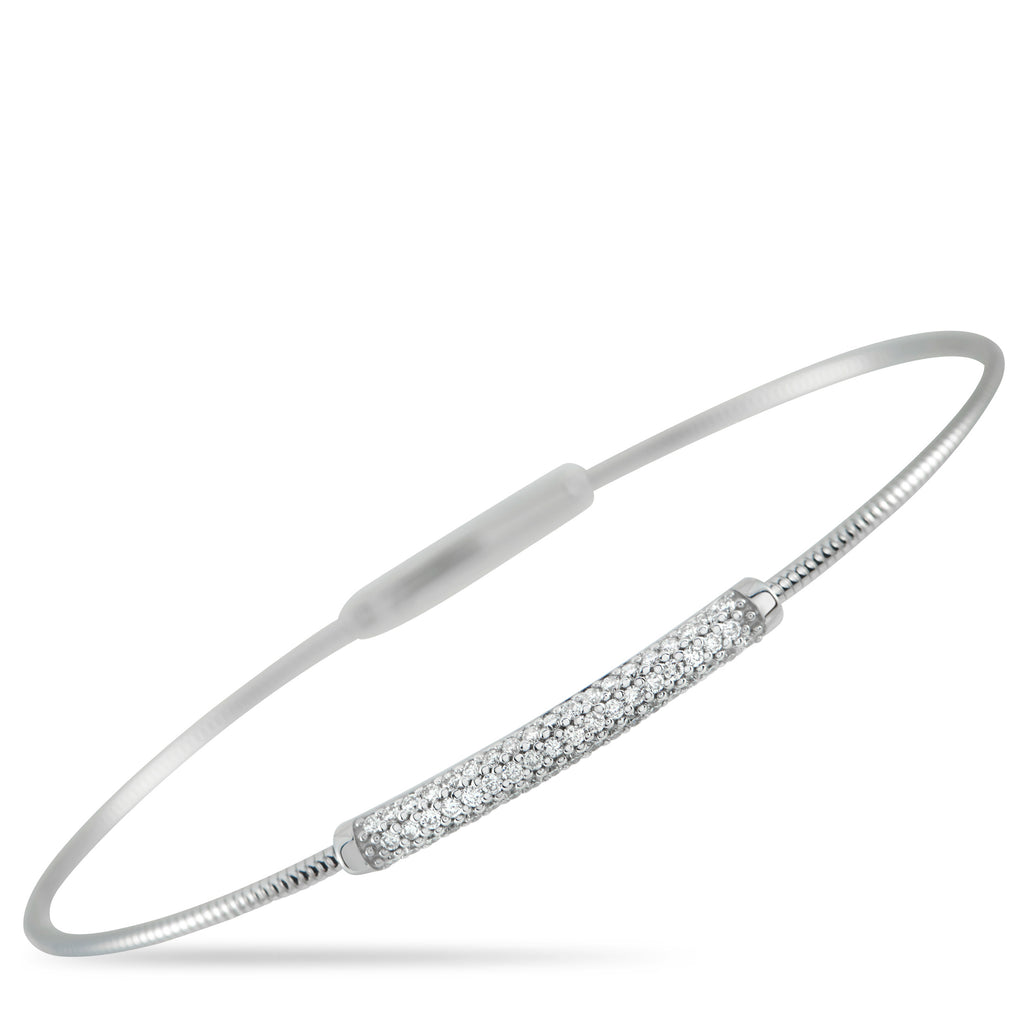 14K White Gold 0.37ct Diamond Bracelet
