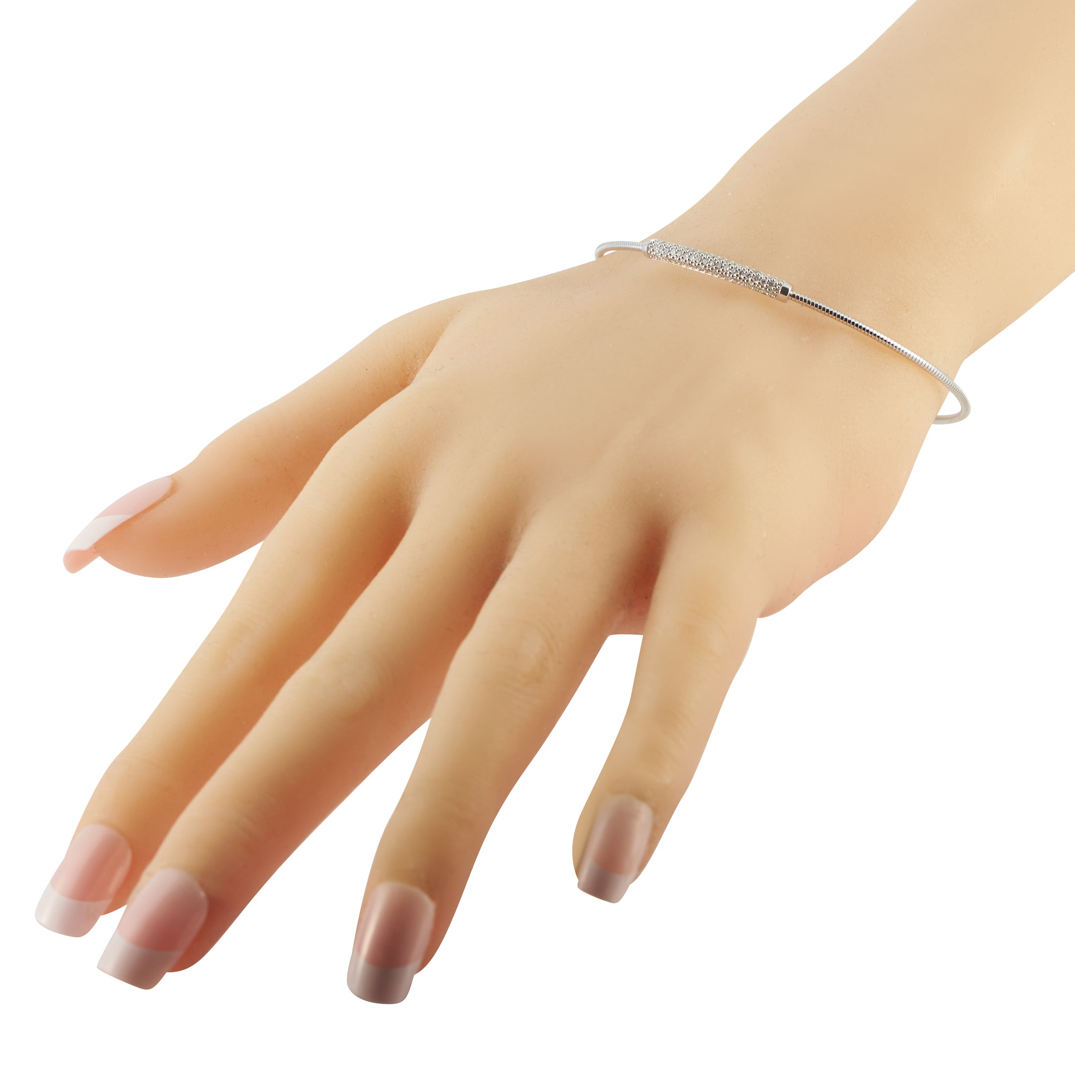 14K White Gold 0.37ct Diamond Bracelet