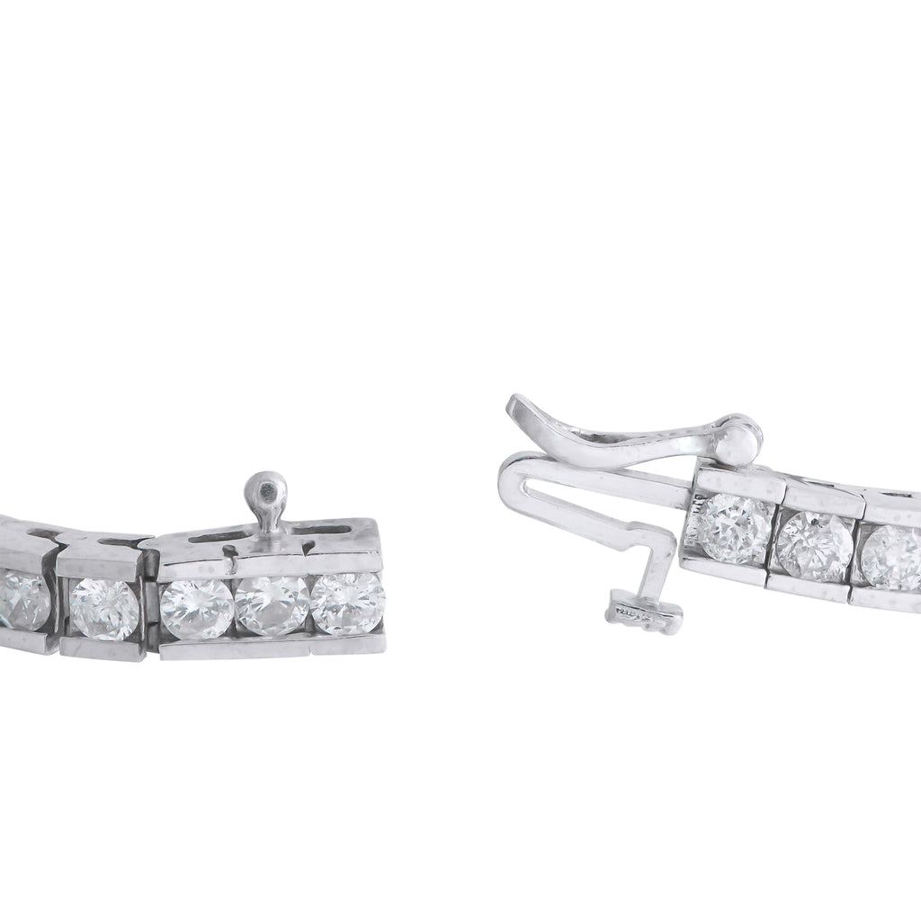 14K White Gold 5.60ct Diamond Tennis Bracelet