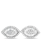 Exclusive 14K White Gold 1.05ct Diamond Earrings – These opulent ellipse-shaped earrings will continually capture your imagin