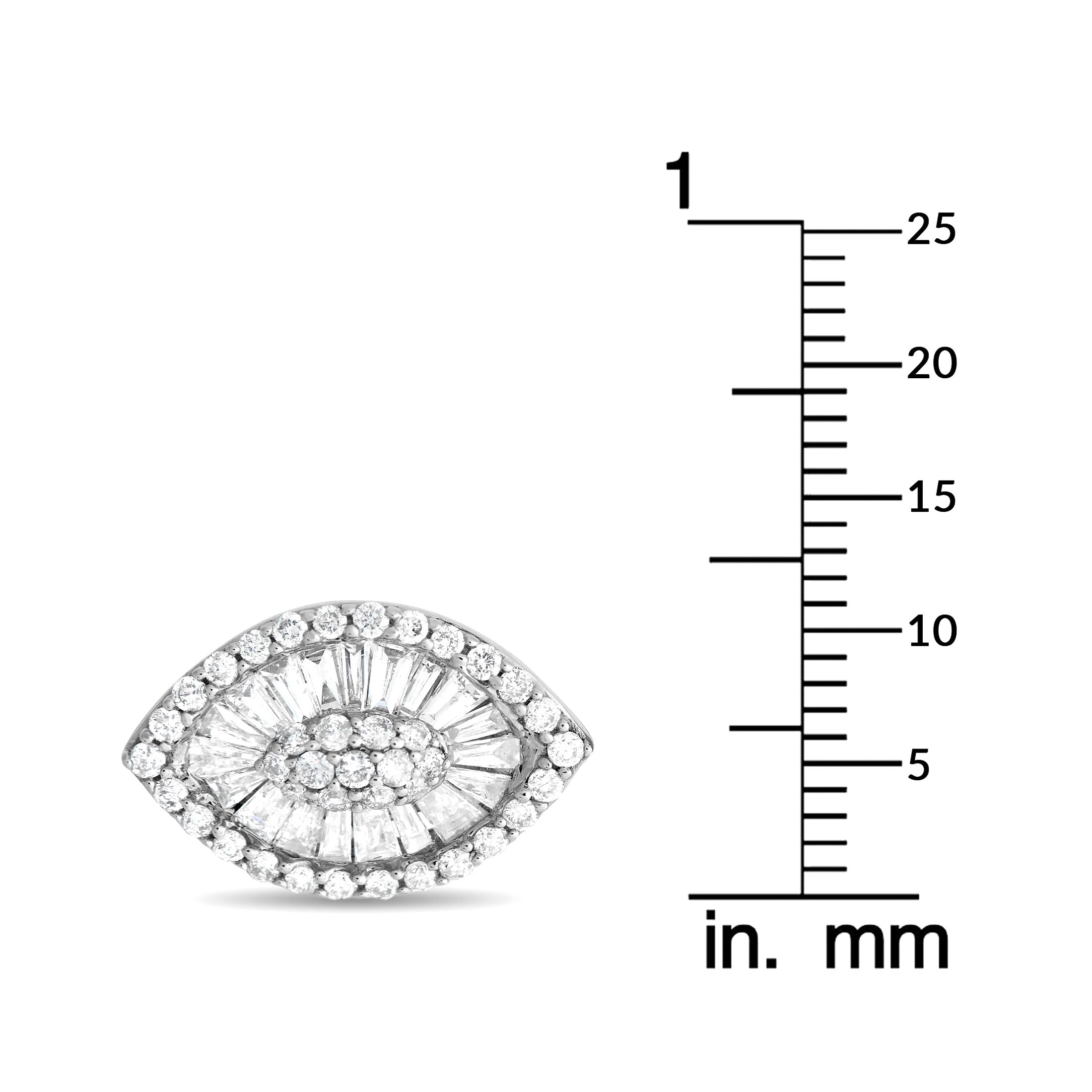 Exclusive 14K White Gold 1.05ct Diamond Earrings