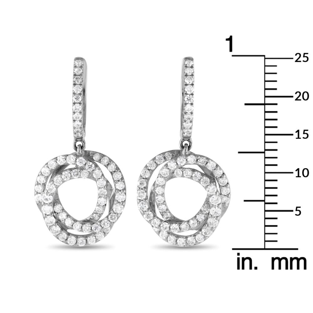 Exclusive 14K White Gold 1.00ct Diamond Drop Earrings