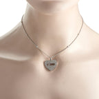 Exclusive 14K White Gold 2.10ct Diamond Pavé Heart Necklace