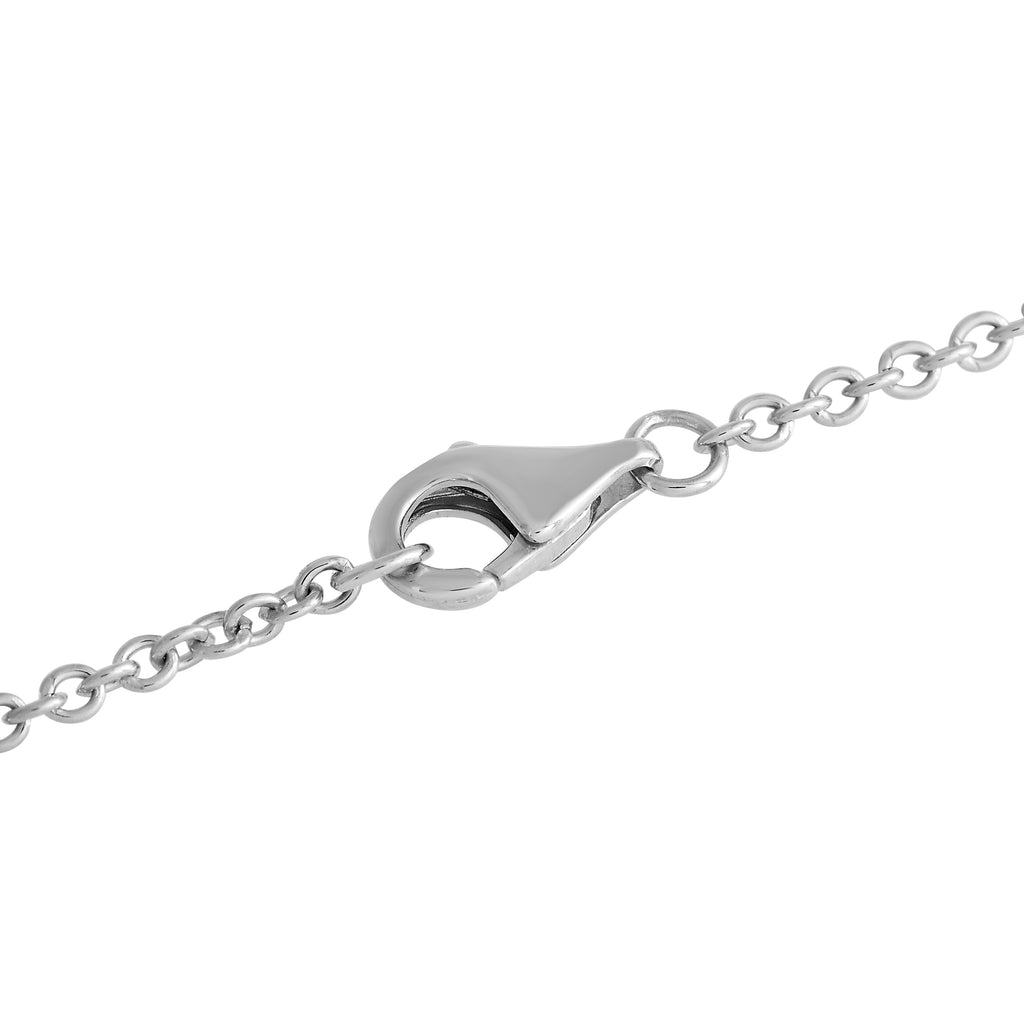 14K White Gold 2.10ct Diamond Pavé Heart Necklace