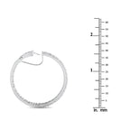 14K White Gold 5.75ct Diamond Hoop Earrings