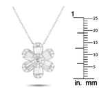 Exclusive 14K White Gold 1.20ct Diamond Flower Necklace