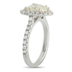 14K White Gold 2.31ct Diamond Heart Ring