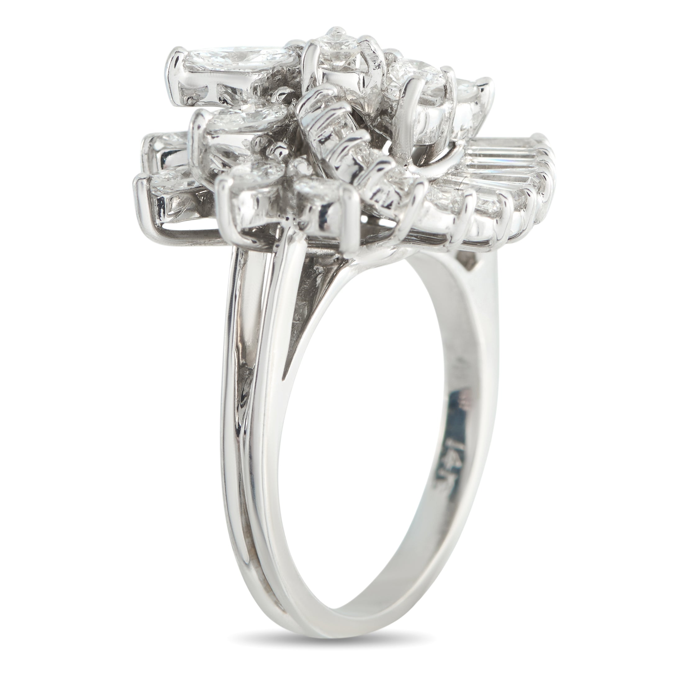 14K White Gold 2.5ct Diamond Ring