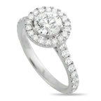 14K White Gold 1.53ct Diamond Halo Ring